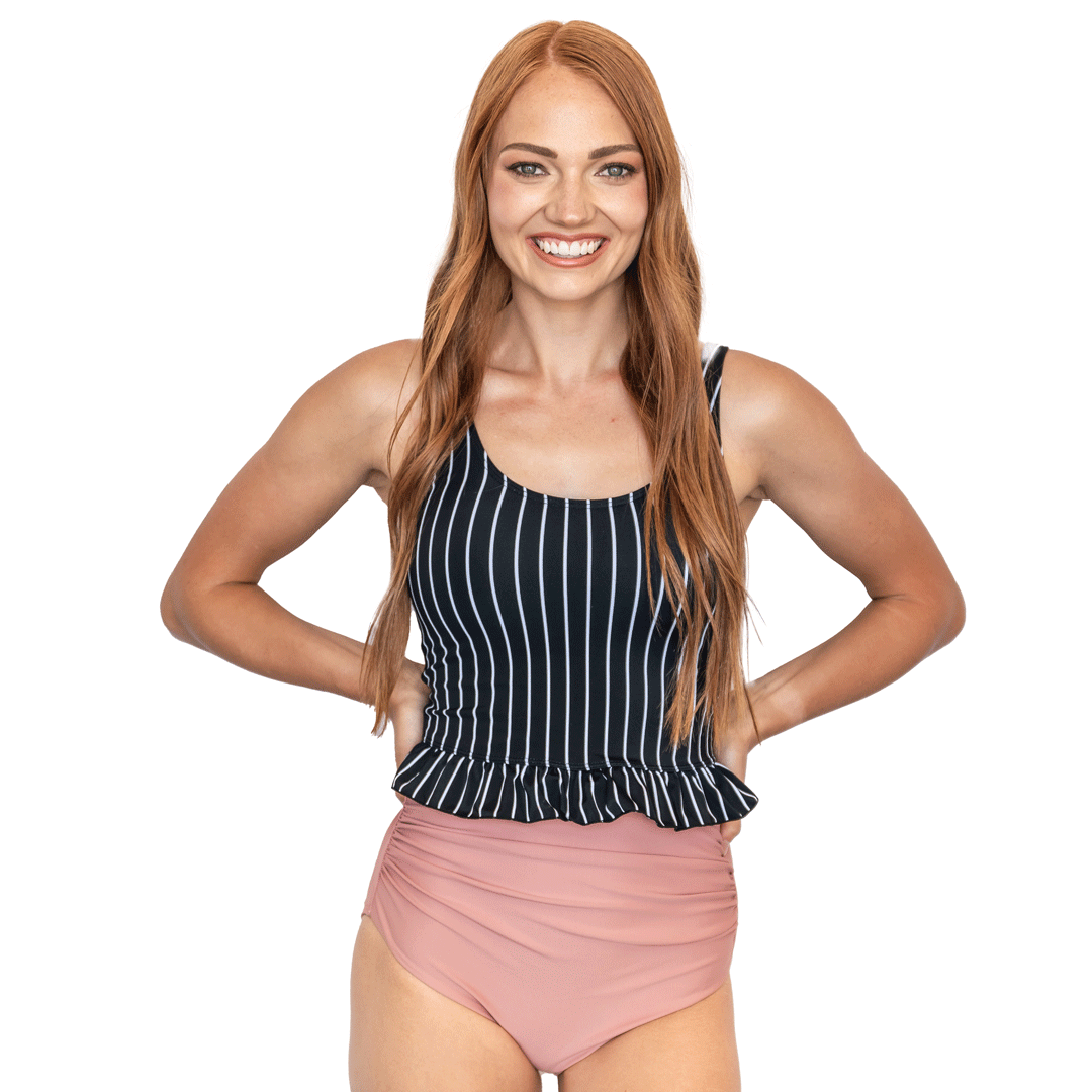 Criss Cross Back Tankini Top