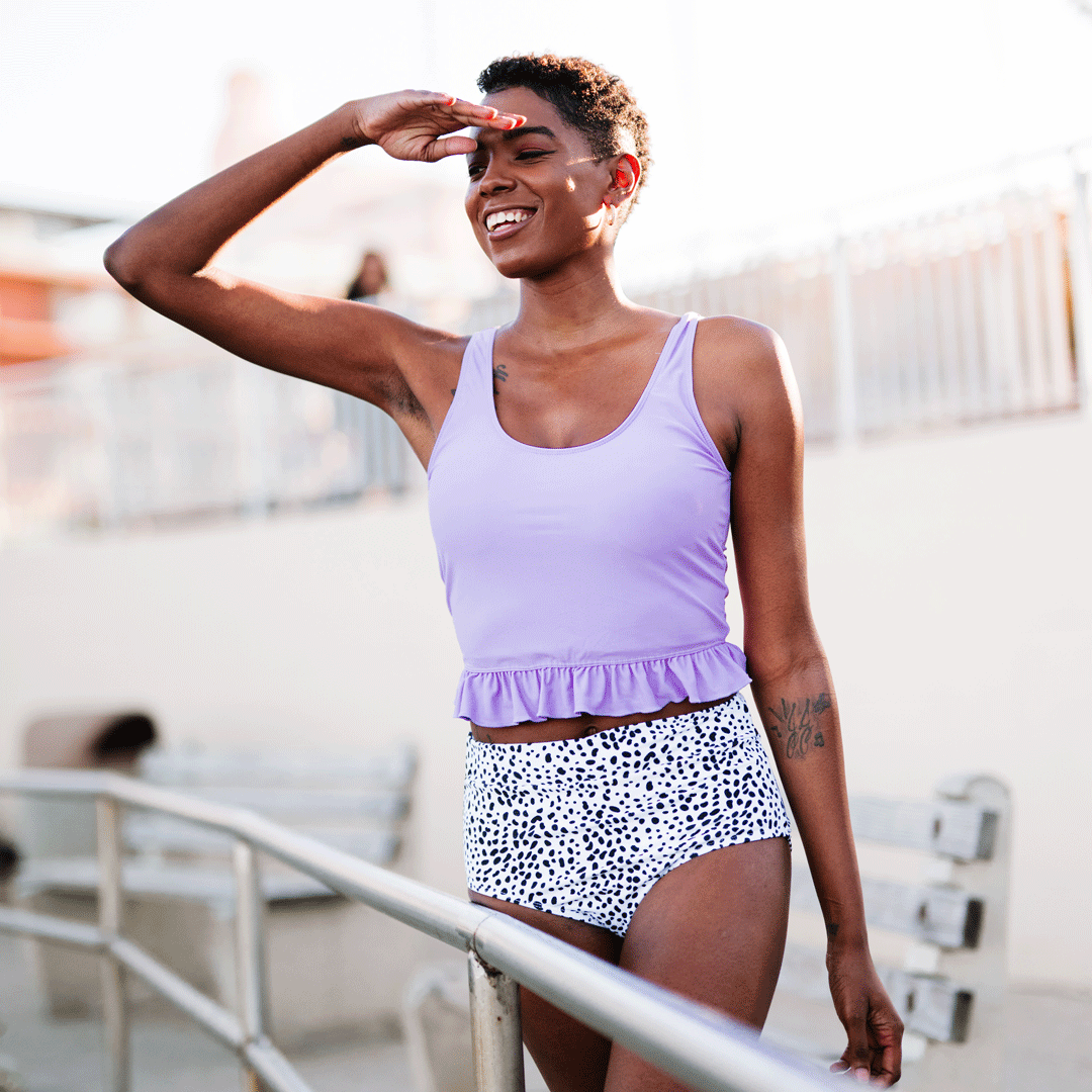 Criss Cross Back Tankini Top