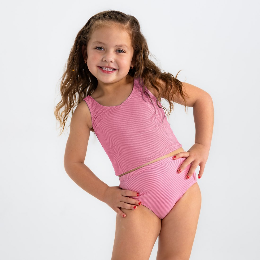 V Neck Tankini Top (Girls) by Janela Bay