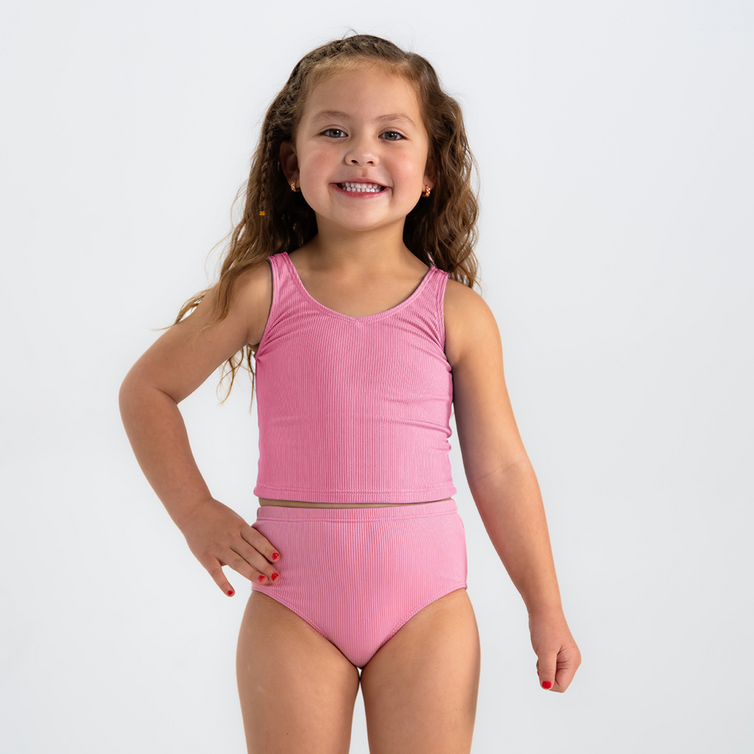 V Neck Tankini Top (Girls) by Janela Bay