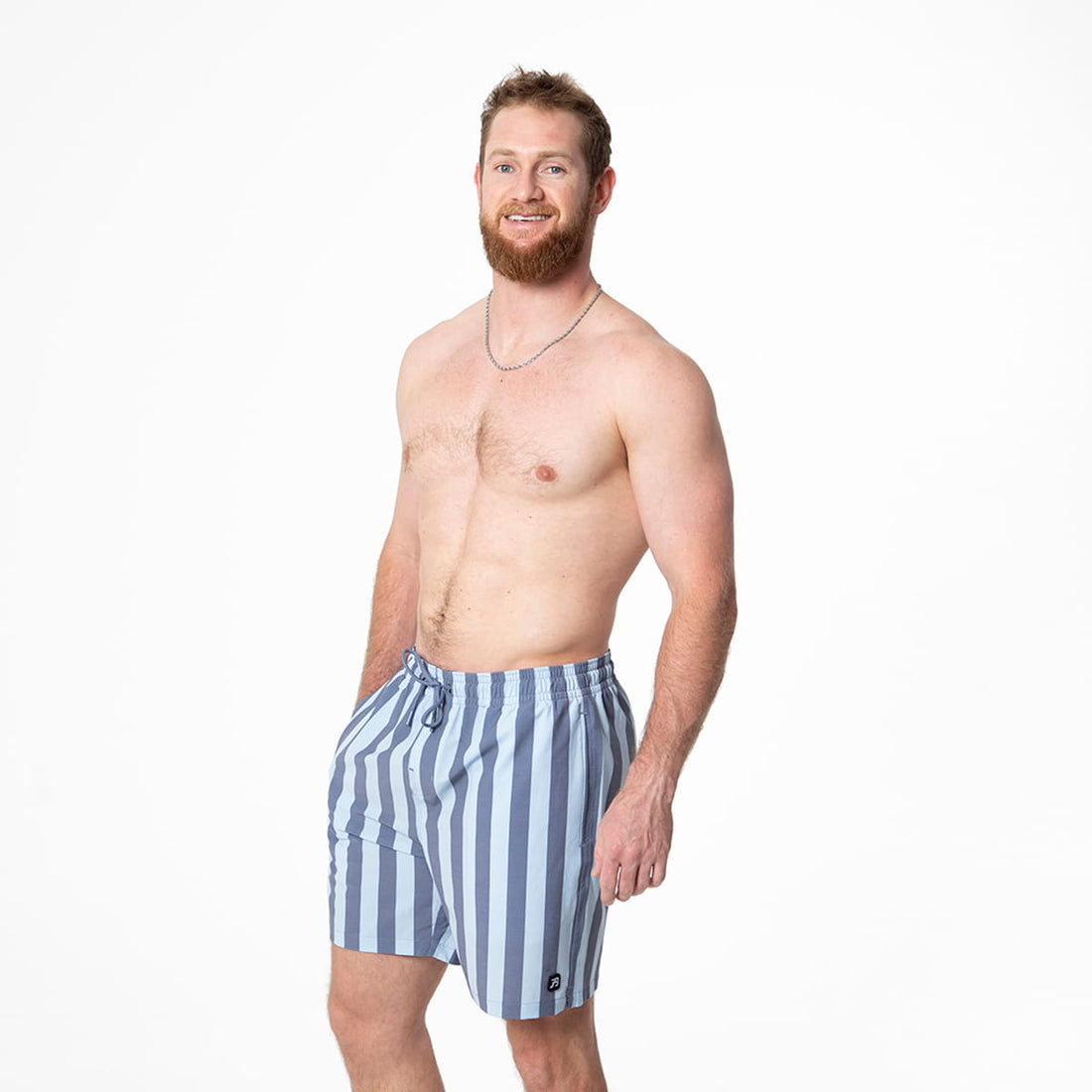 Cruiser Shorts, Ocean Blue Stripes / XS, alternate product image by Janela Bay