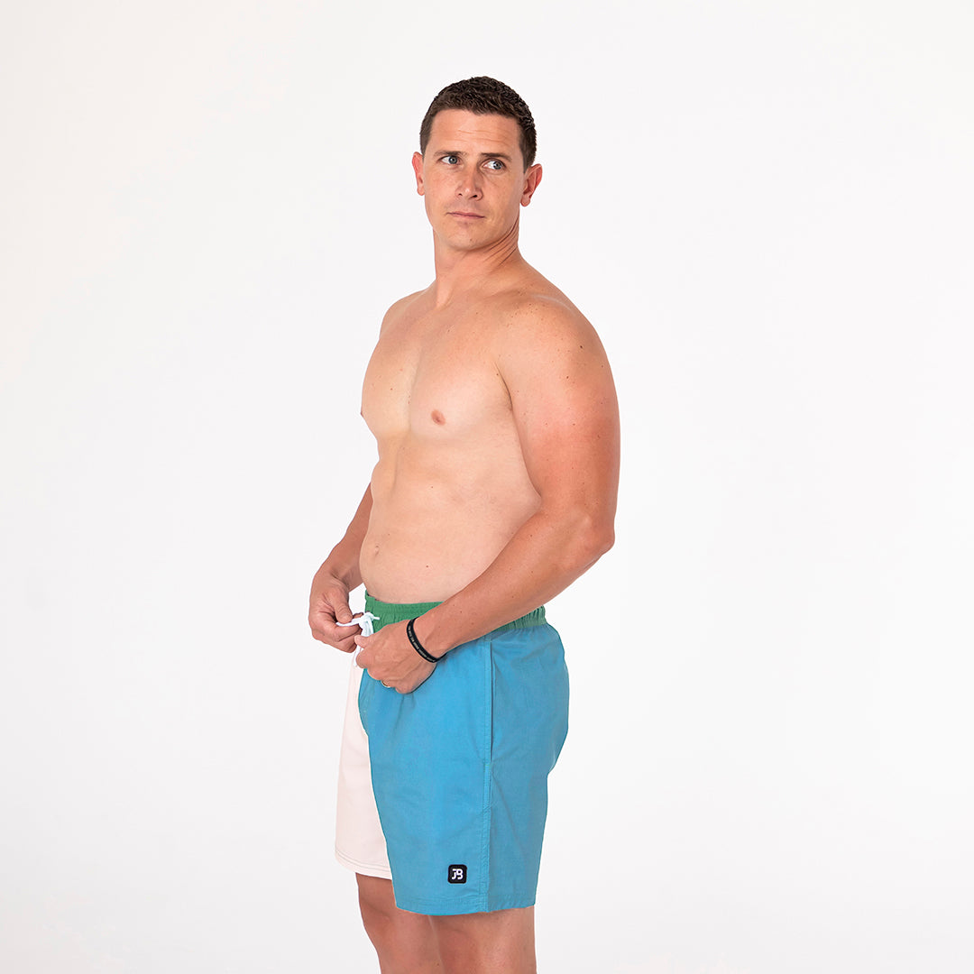 Cruiser Shorts, Green Blue Ivory CB / XS, alternate product image by Janela Bay