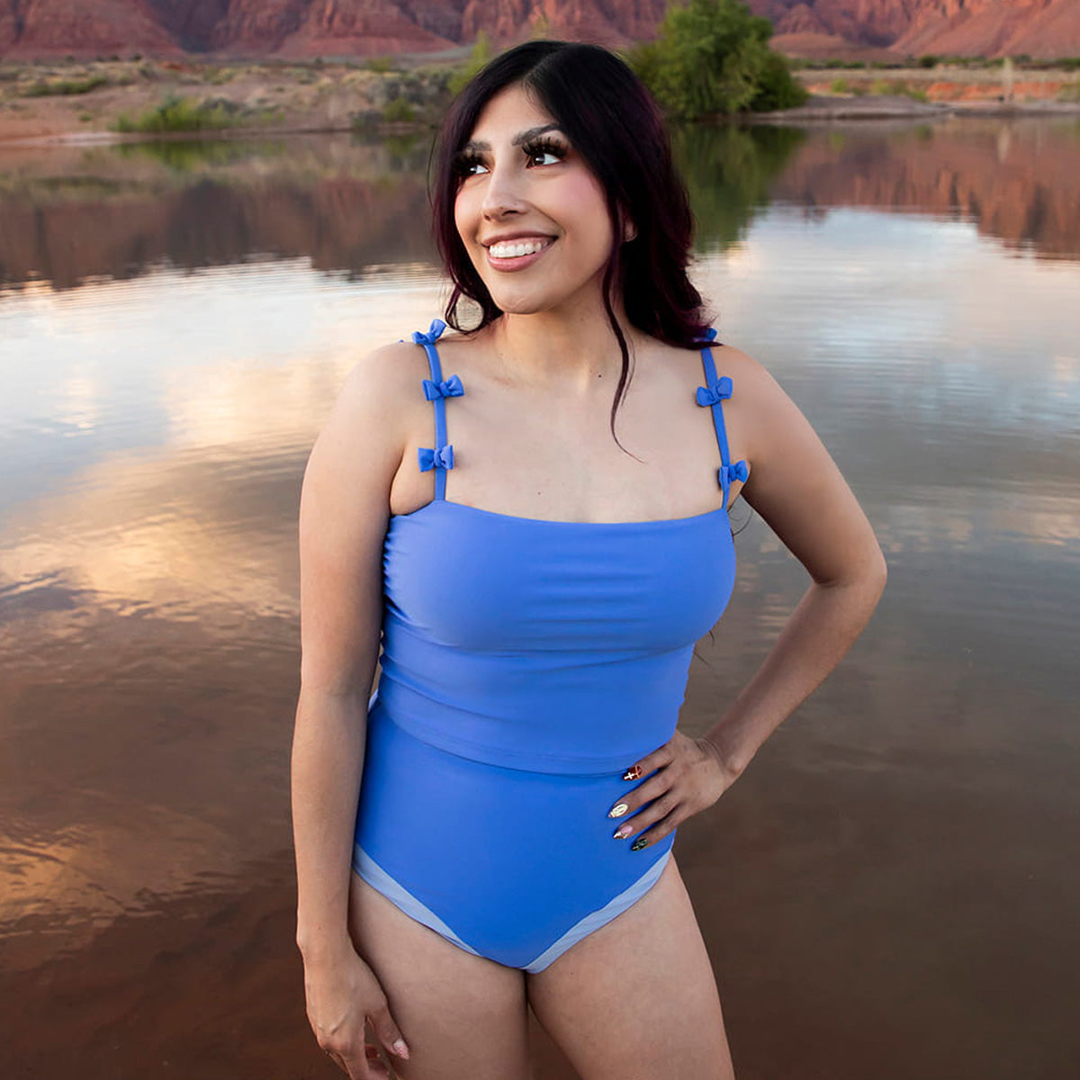 Repeating Bow Tankini Top