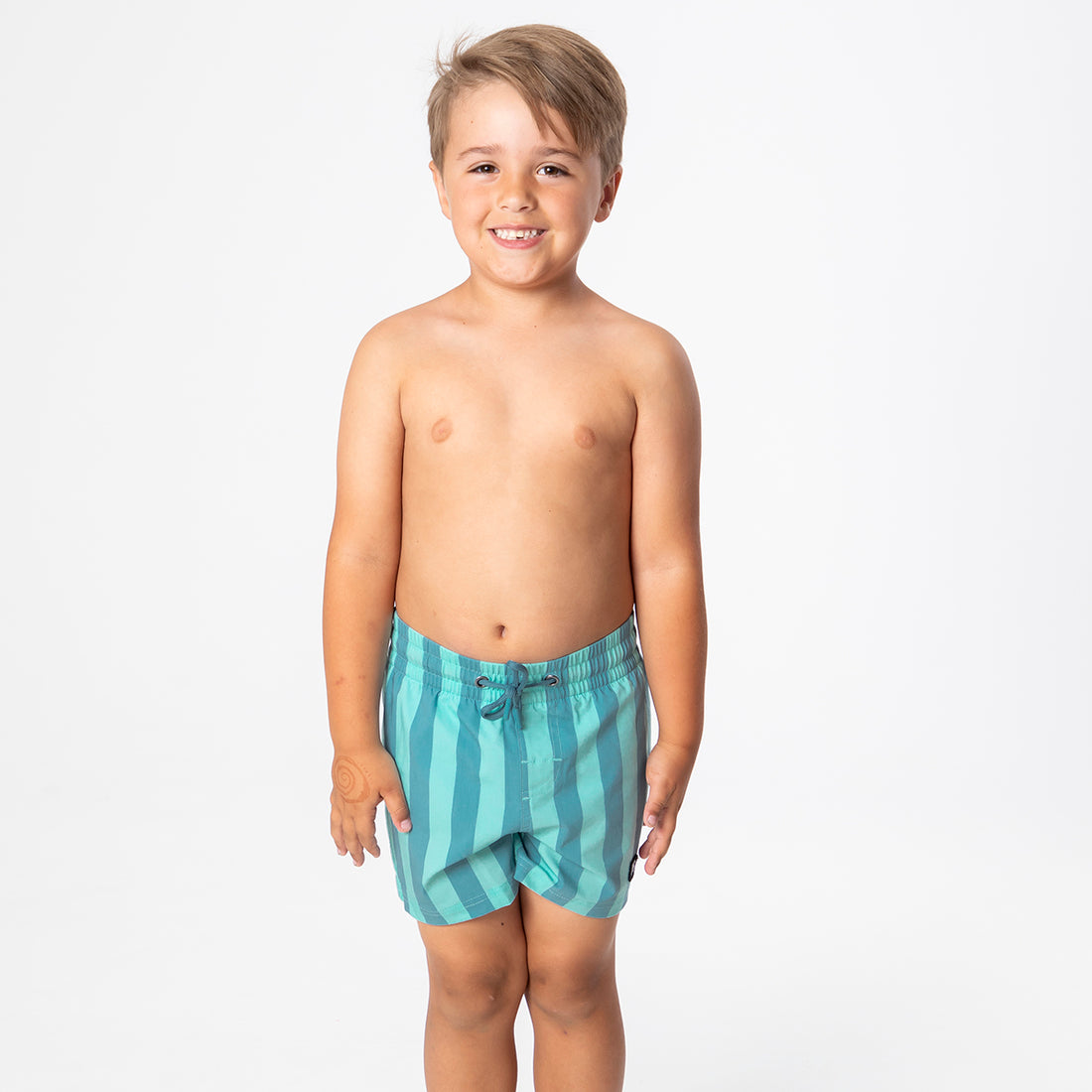 Reef Shorts (Boys), Palm Green Stripes / Boys 2T, main product image by Janela Bay
