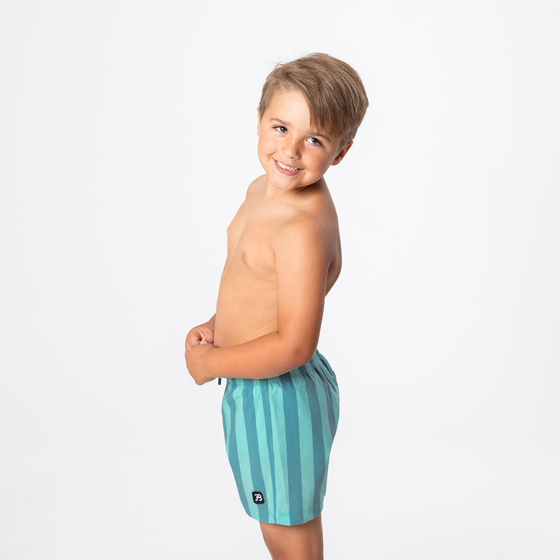 Reef Shorts (Boys), Palm Green Stripes / Boys 2T, alternate product image by Janela Bay