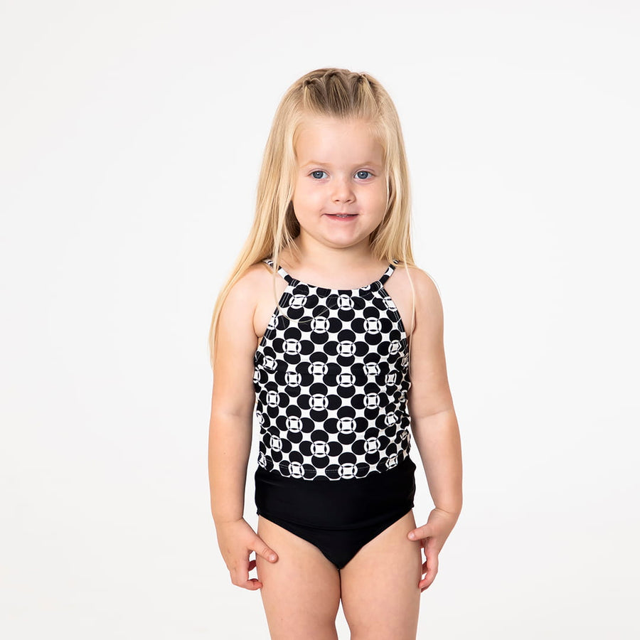 Alternate view of High Neck Tankini Top (Girls) by Janela Bay