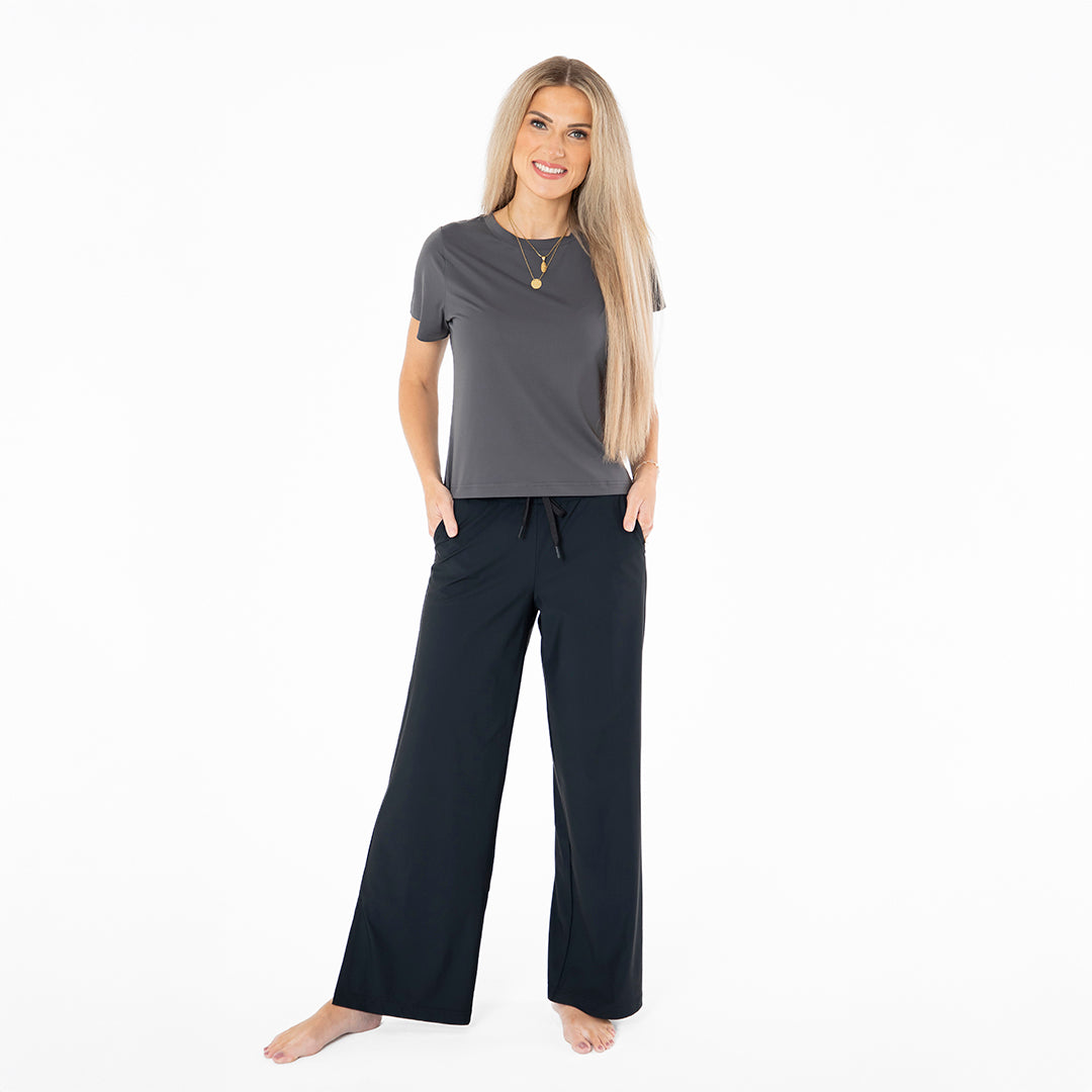 Wide Leg Tech Pants