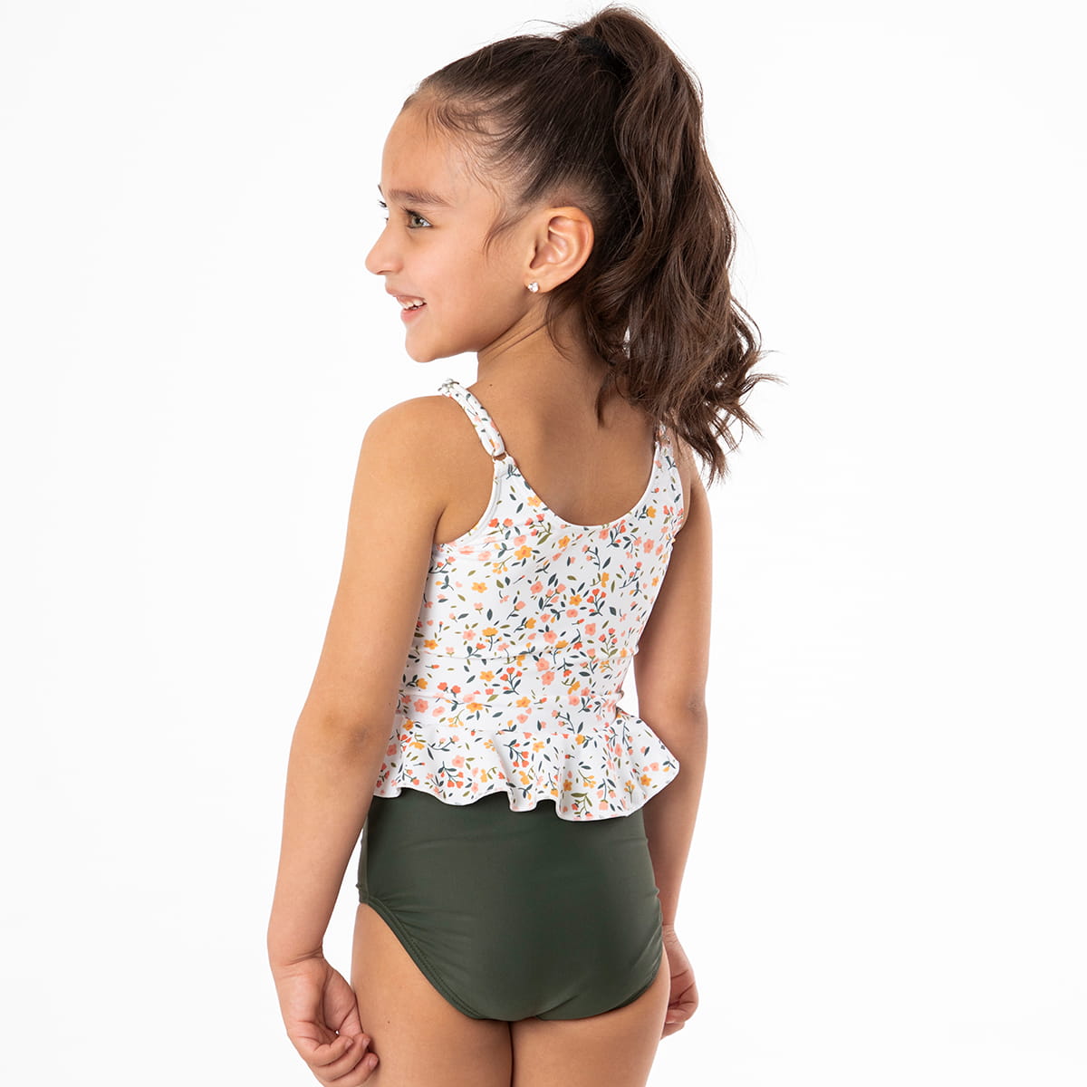 Scoop Neck Peplum Tankini Top (Girls)