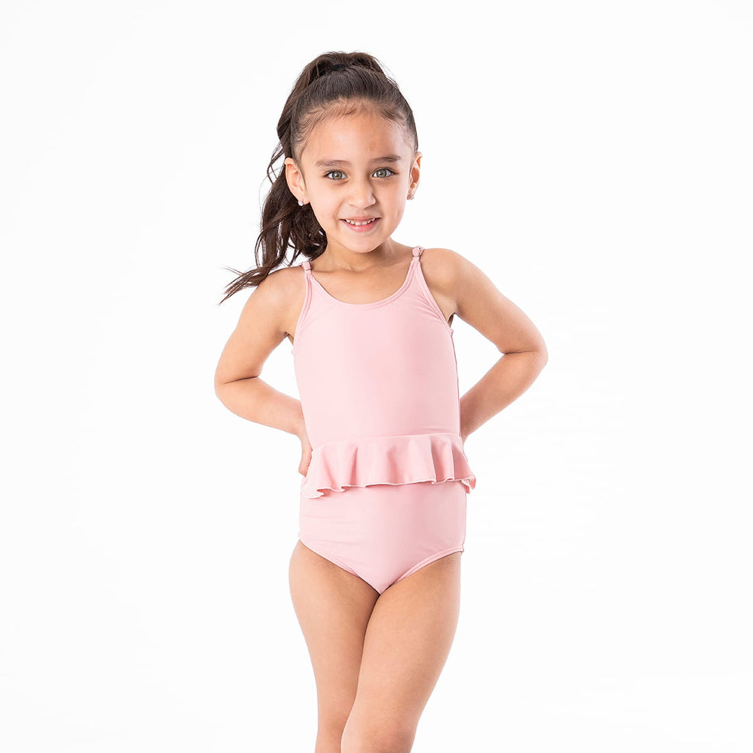 Original High Waist Bottoms (Girls), Light Pink / Girls 2-3, main product image by Janela Bay