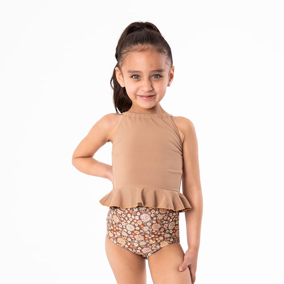 Original High Waist Bottoms (Girls), Balcony Garden Floral / Girls 2-3, main product image by Janela Bay