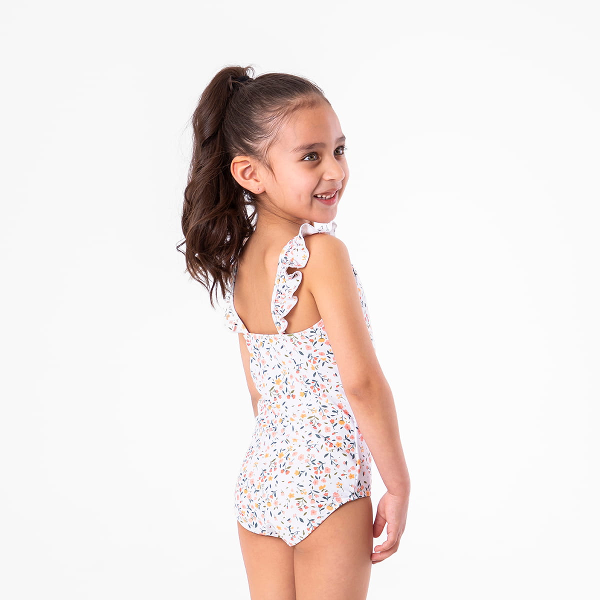 Ruffle Strap One Piece Swimsuit (Girls)