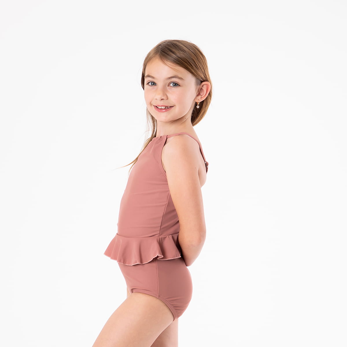 High Neck Peplum Tankini Top (Girls)