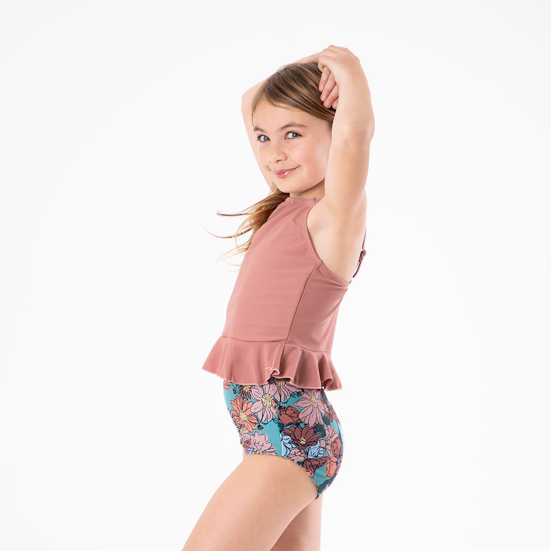 Original High Waist Bottoms (Girls), Maui Floral / Girls 4-5, alternate product image by Janela Bay