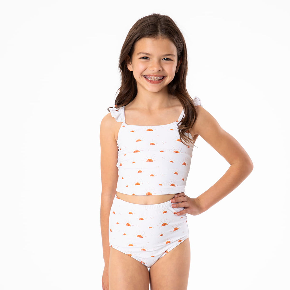 Ruffle Strap Tankini Top (Girls)