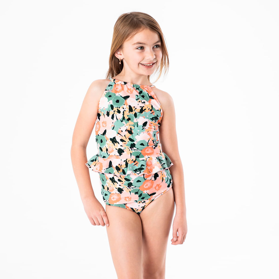 Original High Waist Bottoms (Girls), Peachy Keen / Girls 2-3, main product image by Janela Bay
