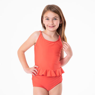 Scoop Neck Peplum Tankini Top (Girls)