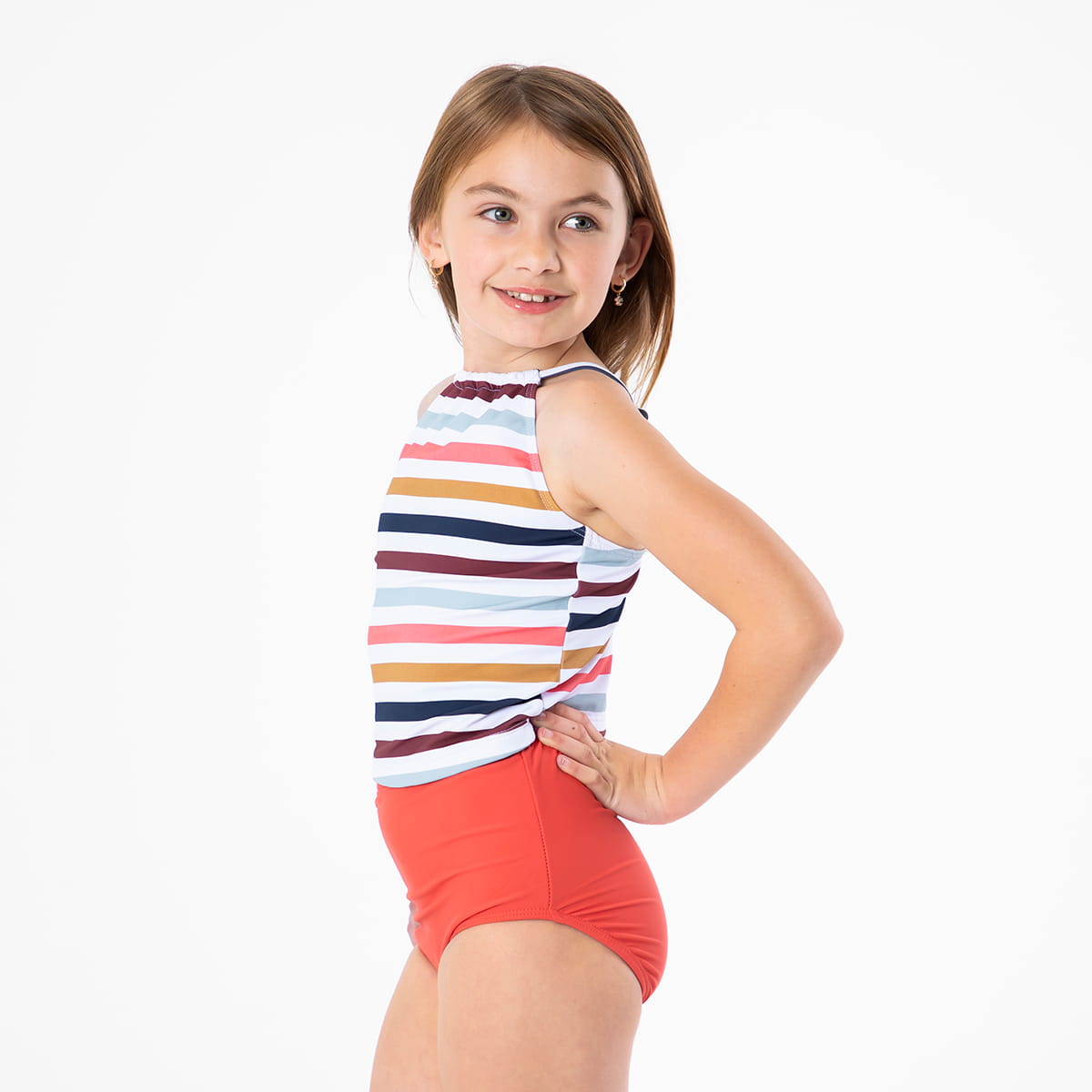 High Neck Crop Tankini Top (Girls)