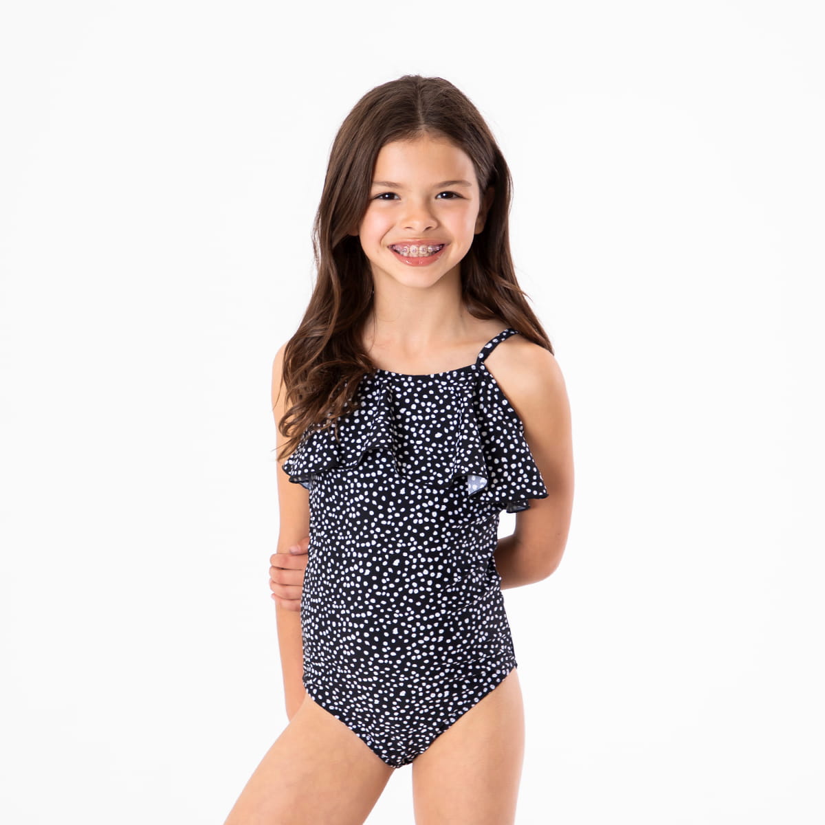 Ruffle One Piece Swimsuit (Girls)