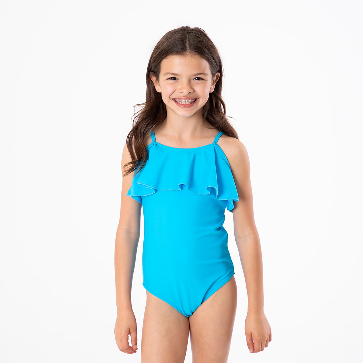 Ruffle One Piece Swimsuit (Girls)