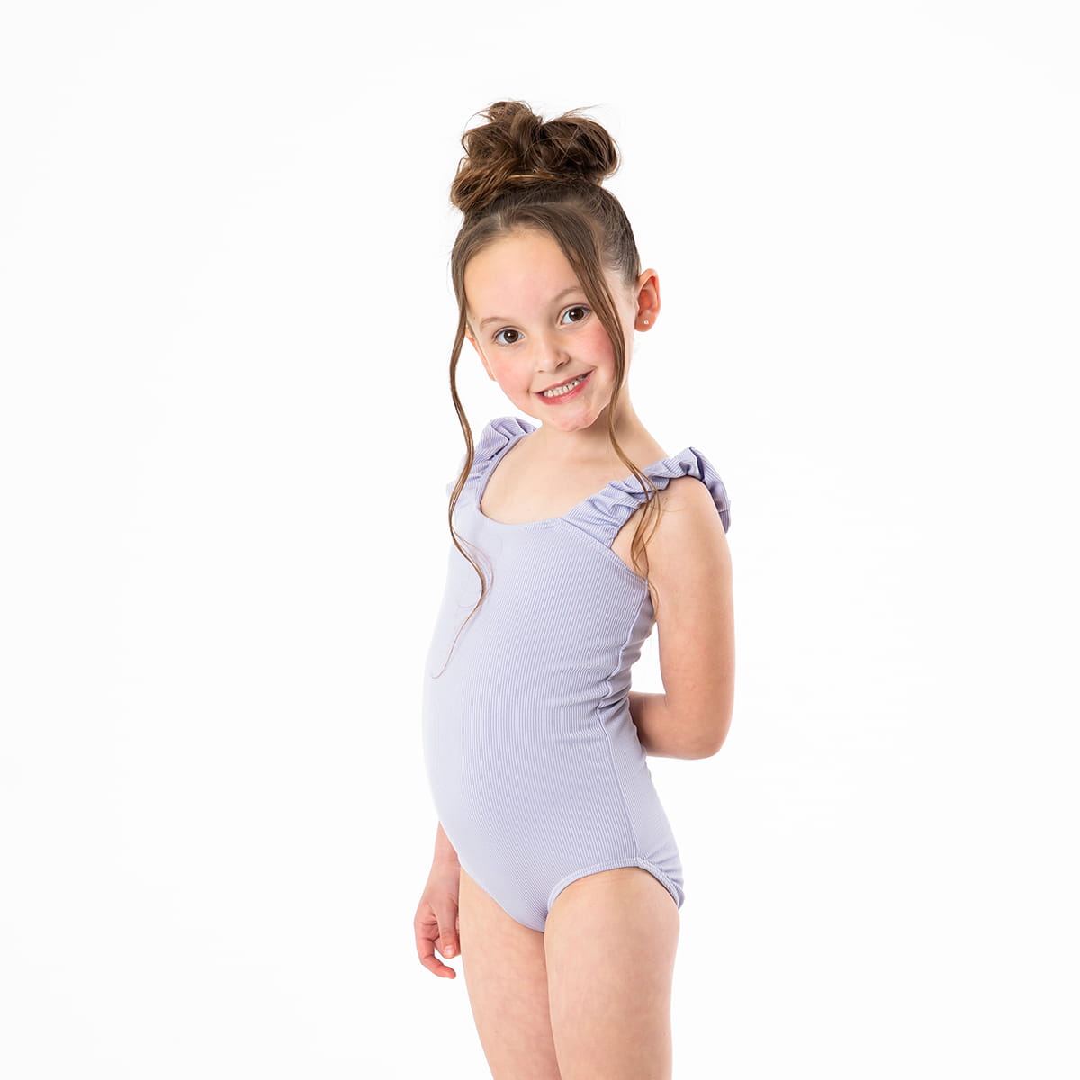 Puffy Sleeve One Piece Swimsuit (Girls)