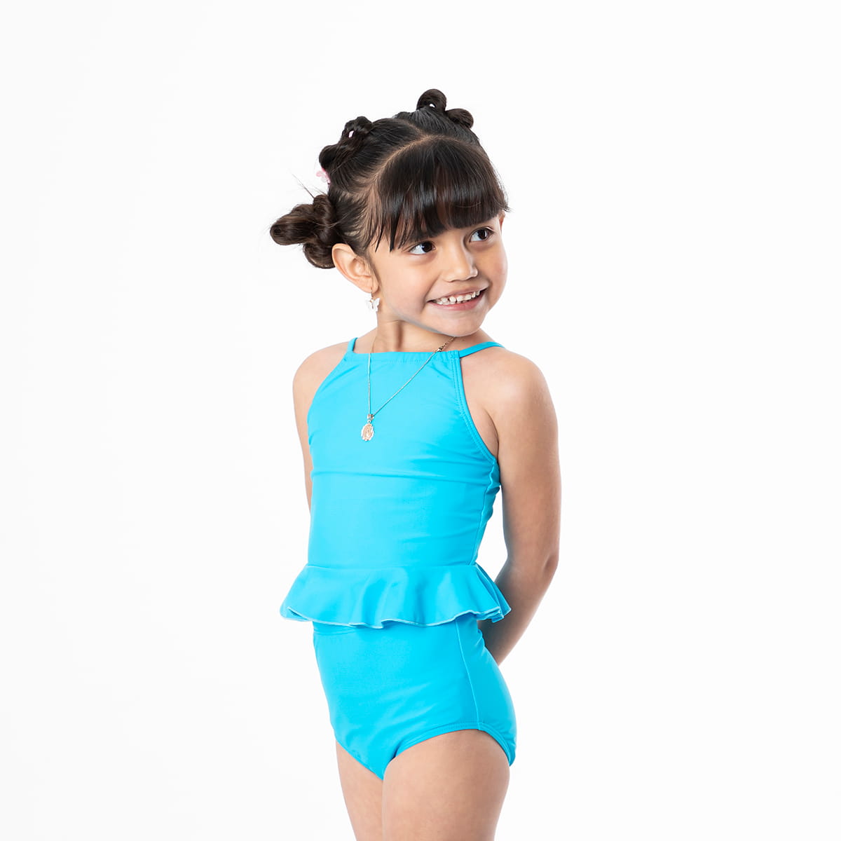 High Neck Peplum Tankini Top (Girls)