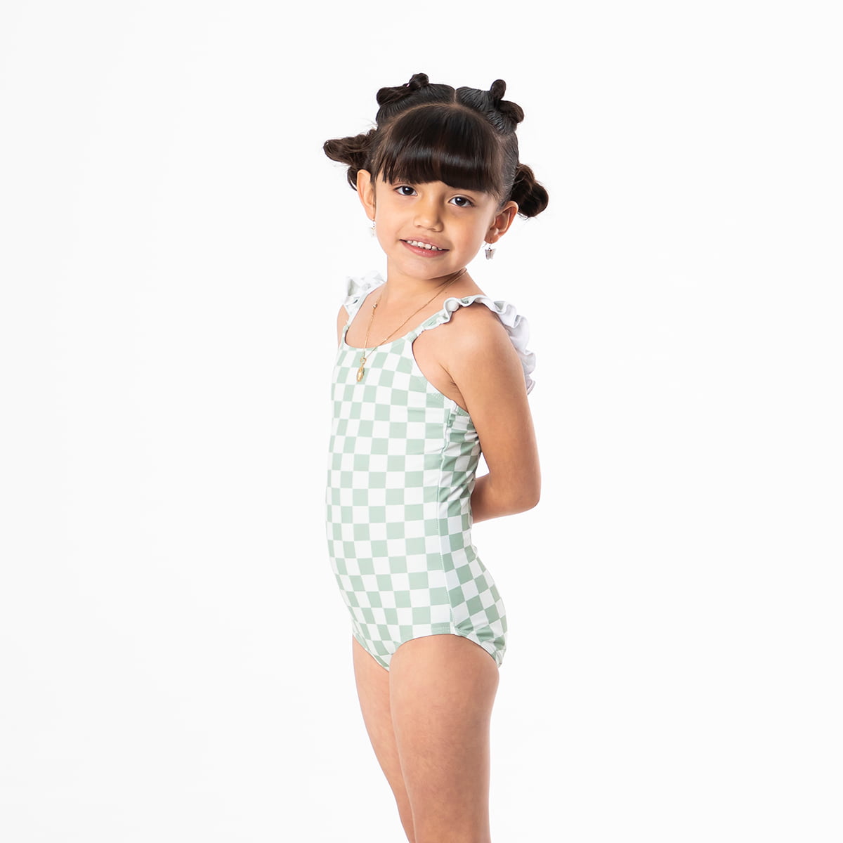Ruffle Strap One Piece Swimsuit (Girls)