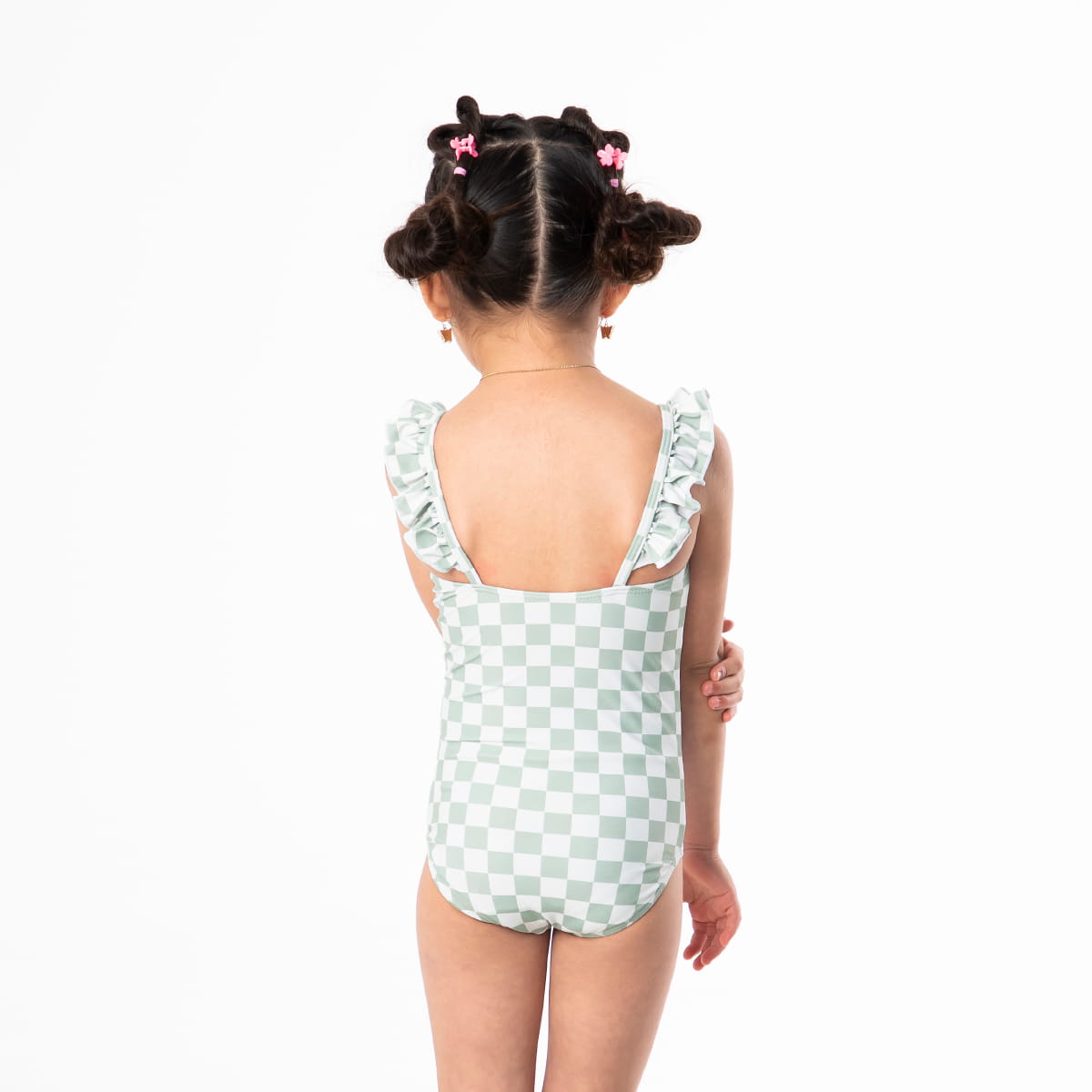 Ruffle Strap One Piece Swimsuit (Girls)