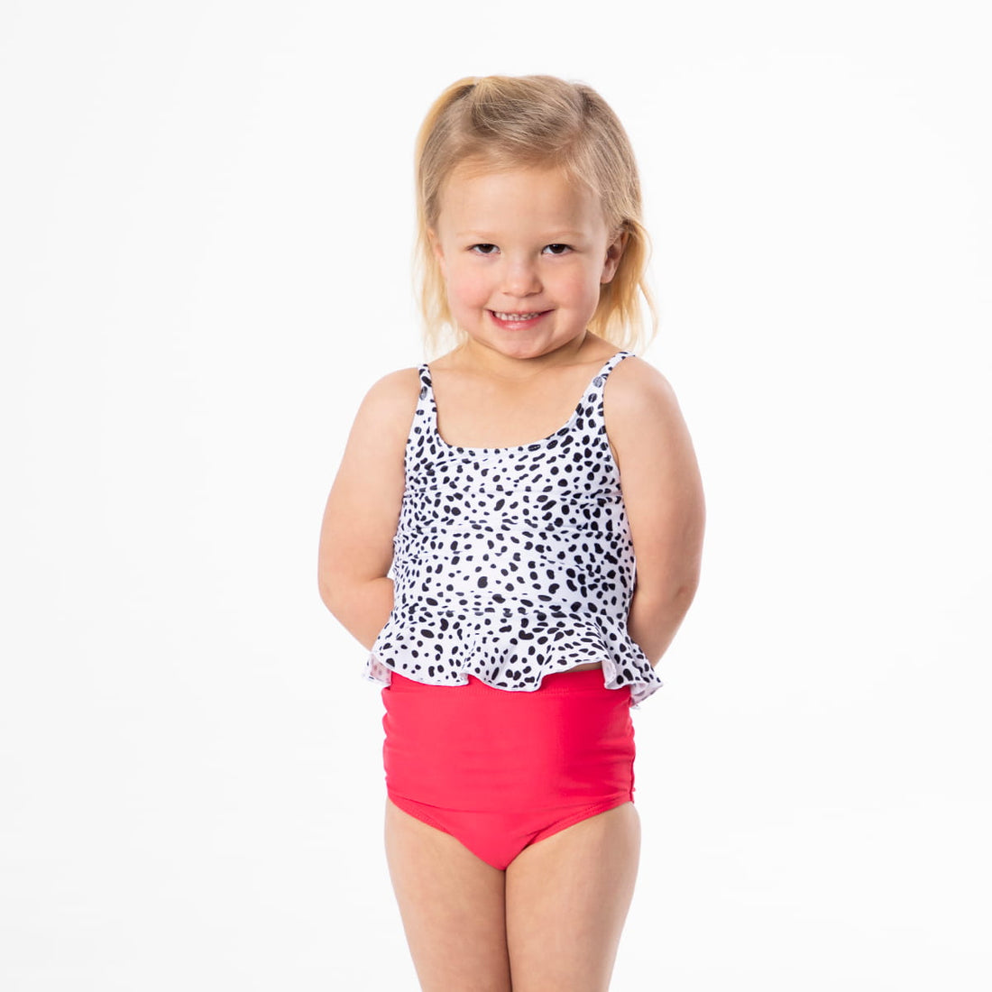 Scoop Neck Peplum Tankini Top (Girls)
