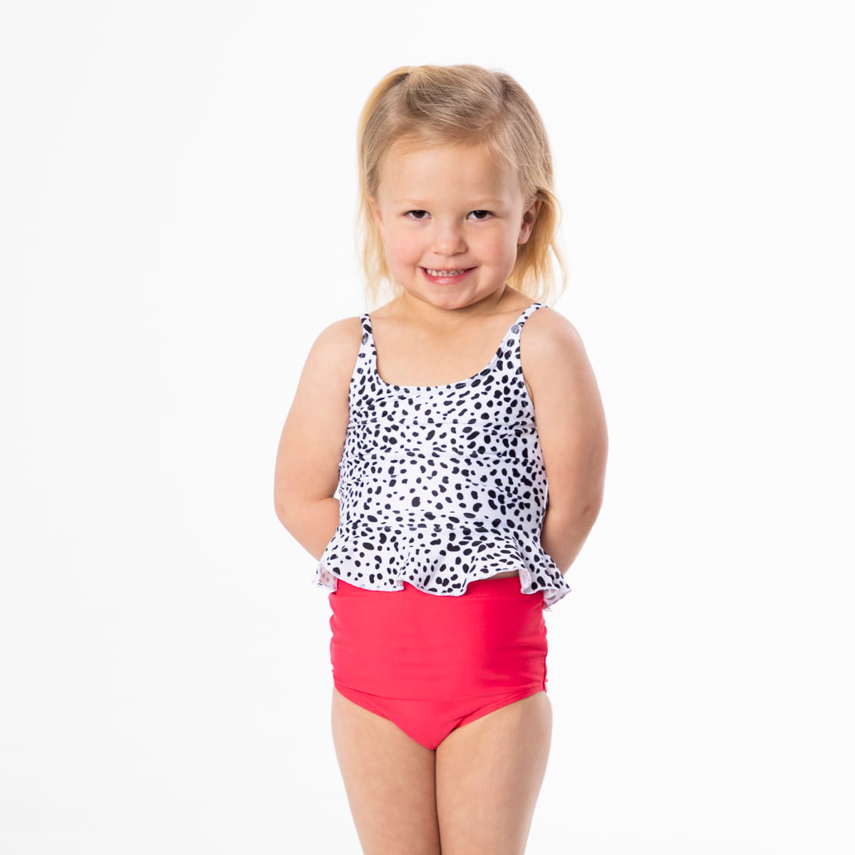 Scoop Neck Peplum Tankini Top (Girls)