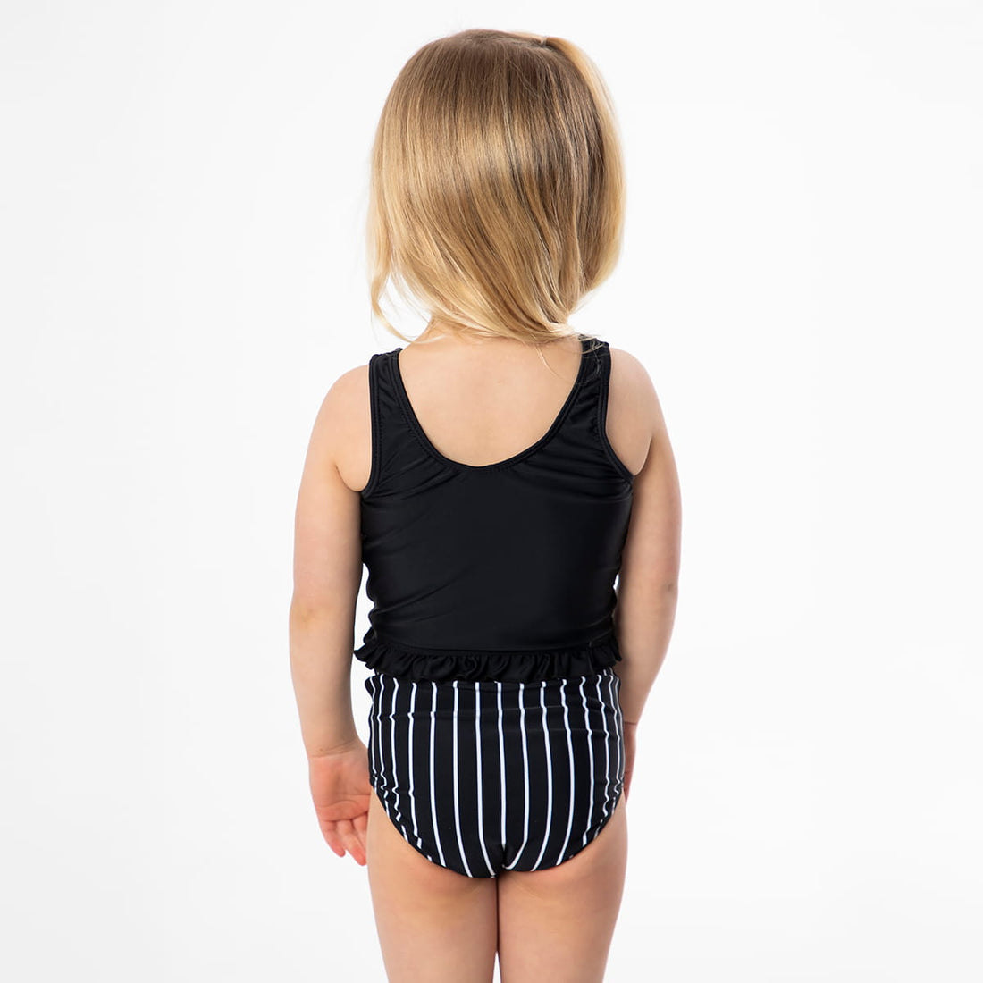 Little Ruffle Tankini Top (Girls), Black / Girls 2-3, alternate product image by Janela Bay