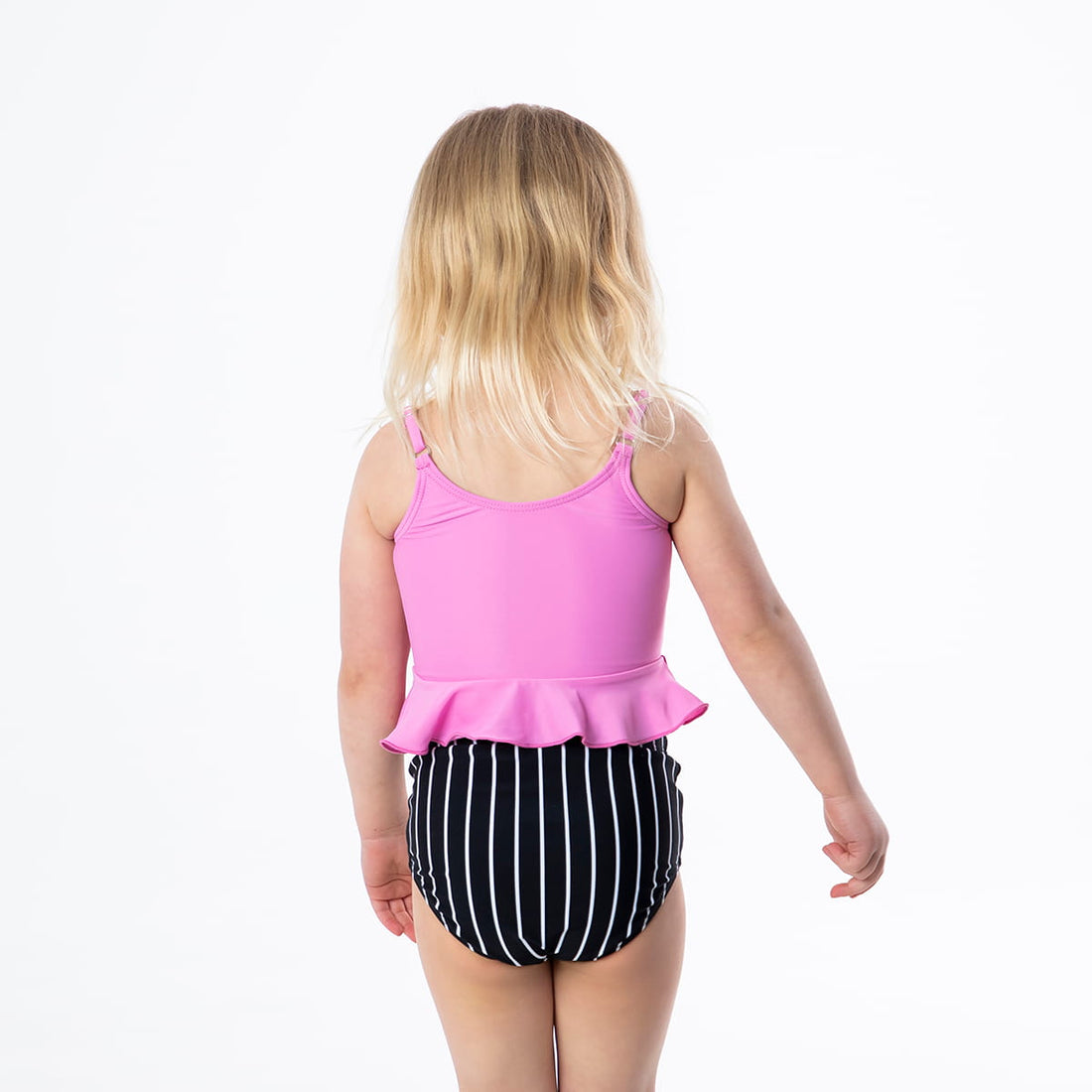 Scoop Neck Peplum Tankini Top (Girls), Lilac / Girls 2-3, alternate product image by Janela Bay
