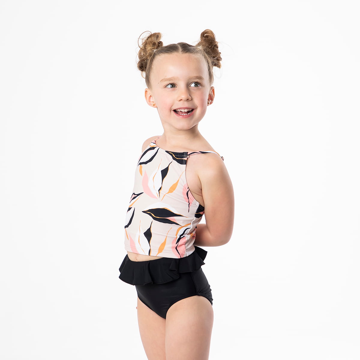 High Neck Crop Tankini Top (Girls), thumbnail image 2 of 3