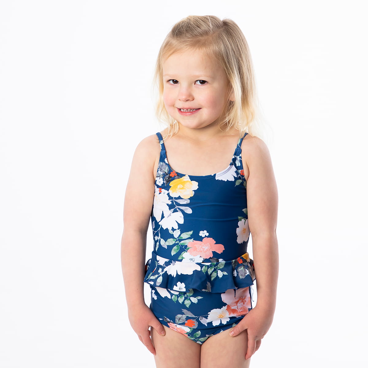 Scoop Neck Peplum Tankini Top (Girls)