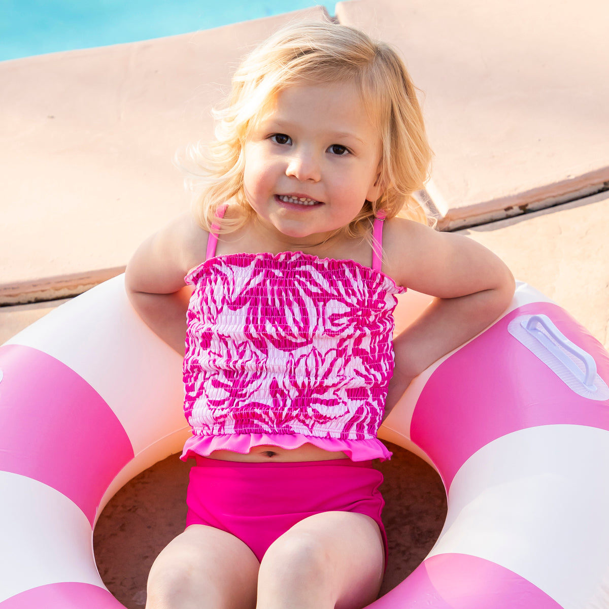 Smocked Tankini Top (Girls), image 1 of 4