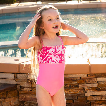 Smocked One Piece Swimsuit (Girls)