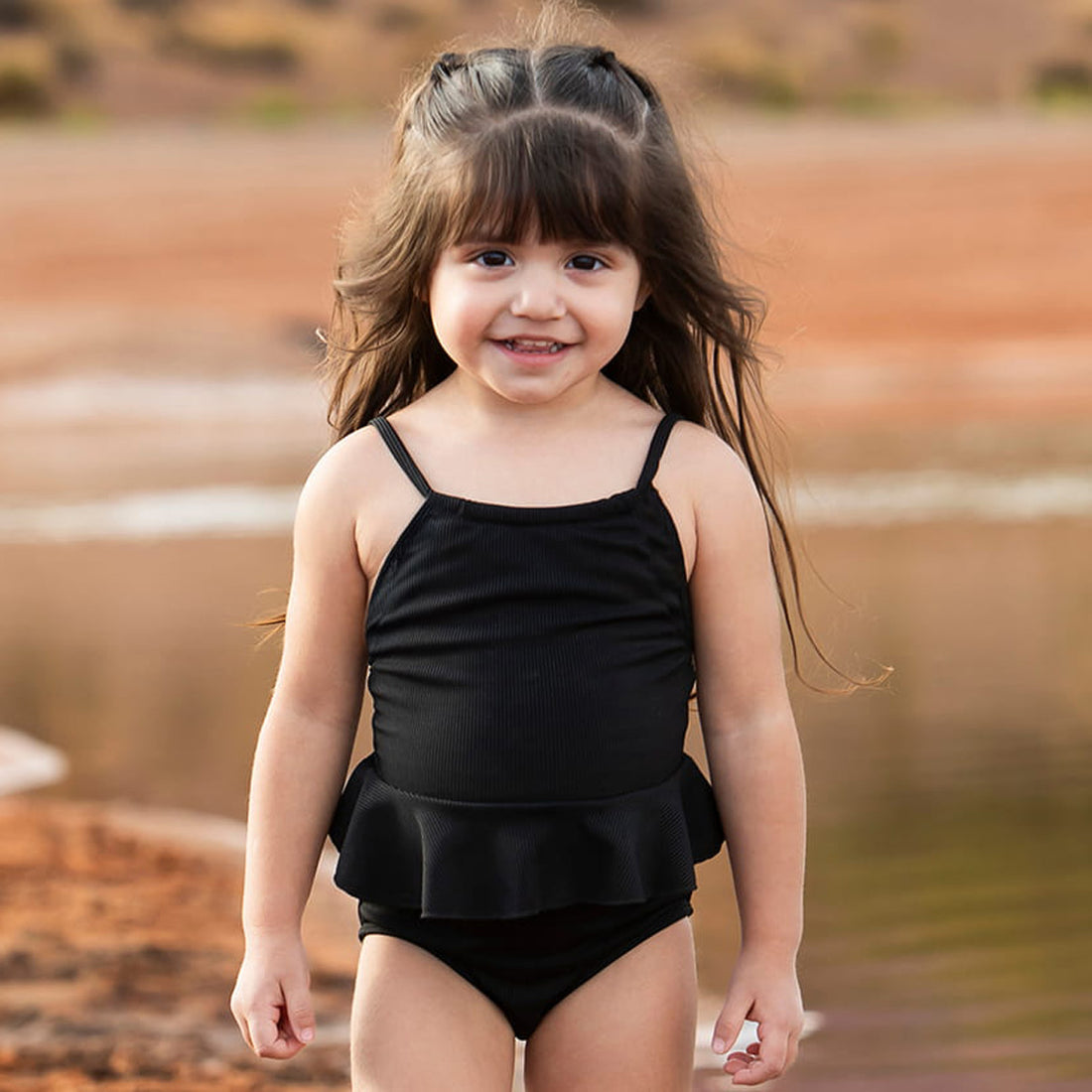 High Neck Peplum Tankini Top (Girls)