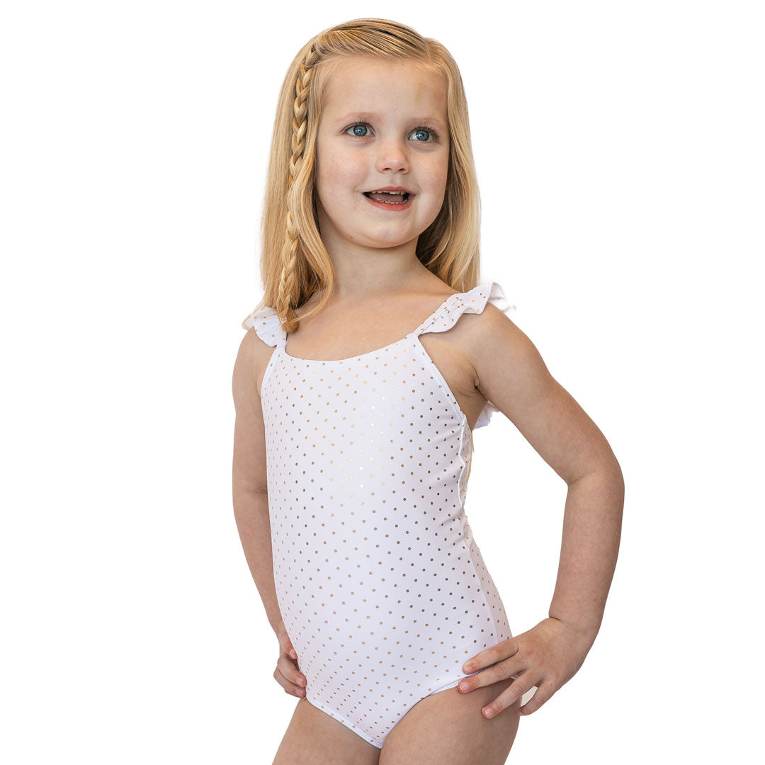 Ruffle Strap One Piece Swimsuit (Girls)