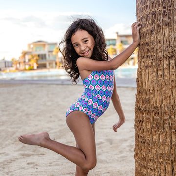 High Neck One Piece Swimsuit (Girls)
