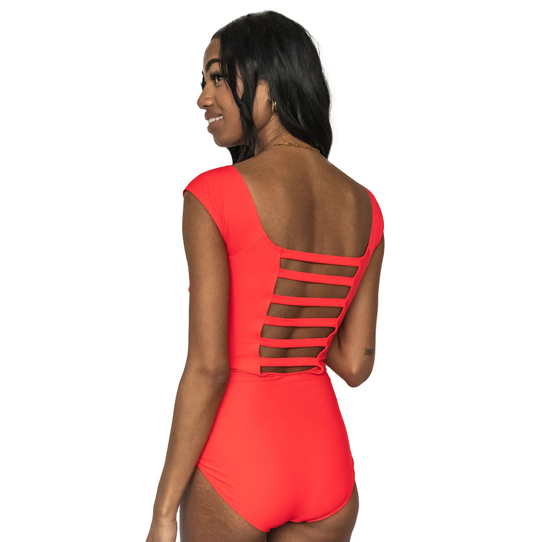 Off The Shoulder One Piece Swimsuit | Bardot One Piece