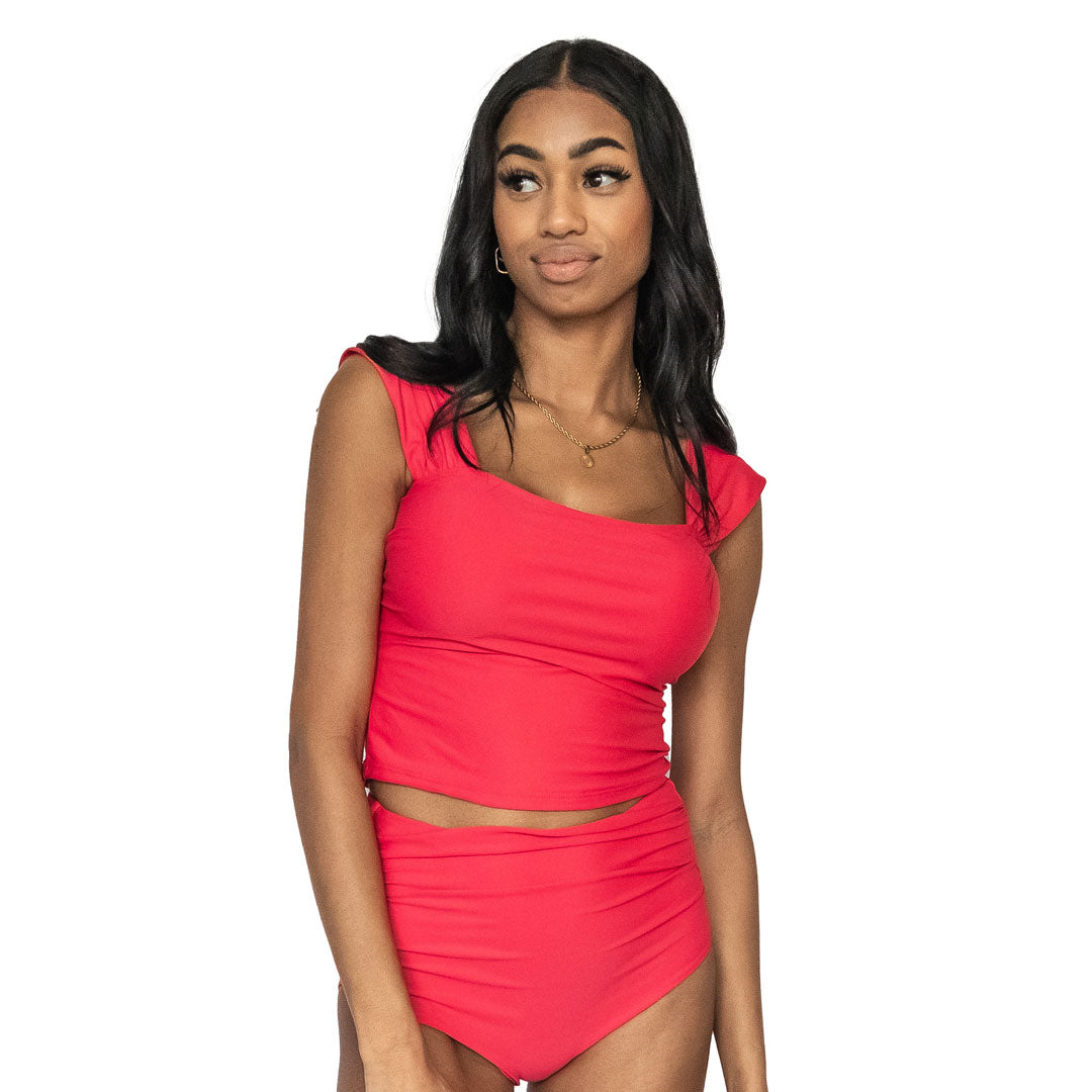 Janela Bay Bikini Bay Tankini Back Ruffle One Piece Swimsuit