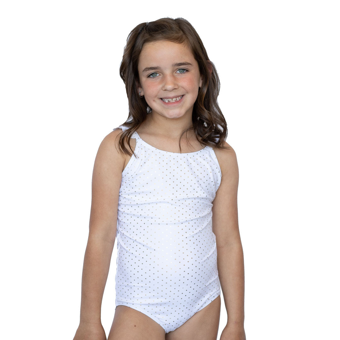 Ruffle Strap One Piece Swimsuit (Girls)