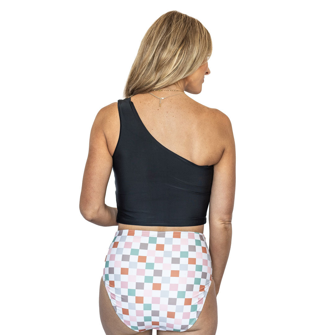 Single Shoulder Tankini Top