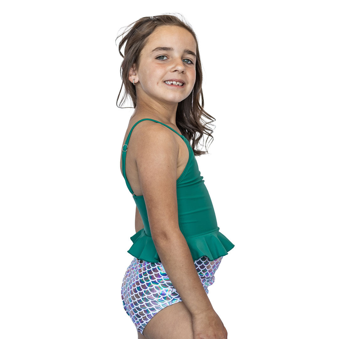 High Neck Peplum Tankini Top (Girls), alternate product image by Janela Bay