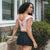 Puffy Sleeve Tankini Top