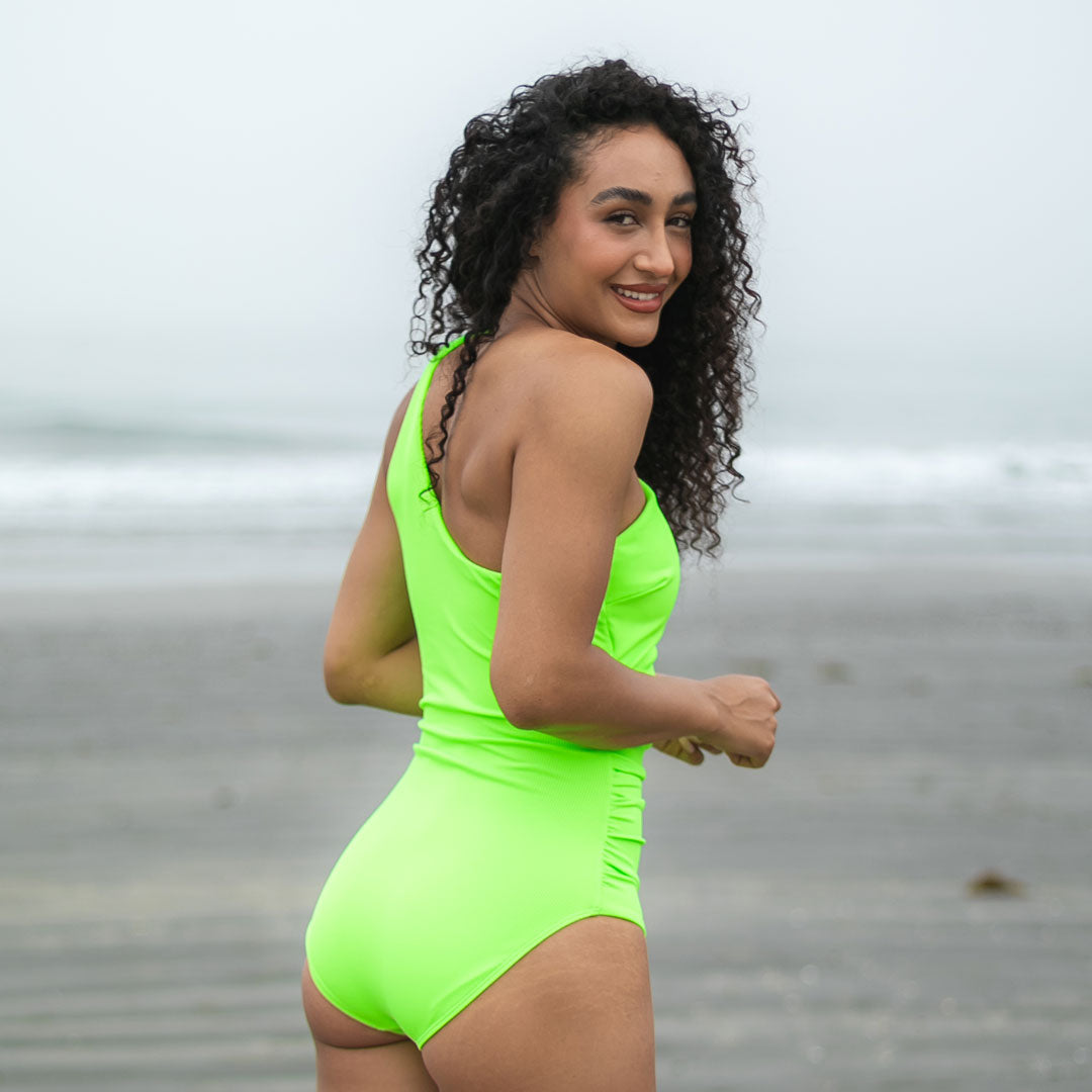 Single Shoulder One Piece Swimsuit