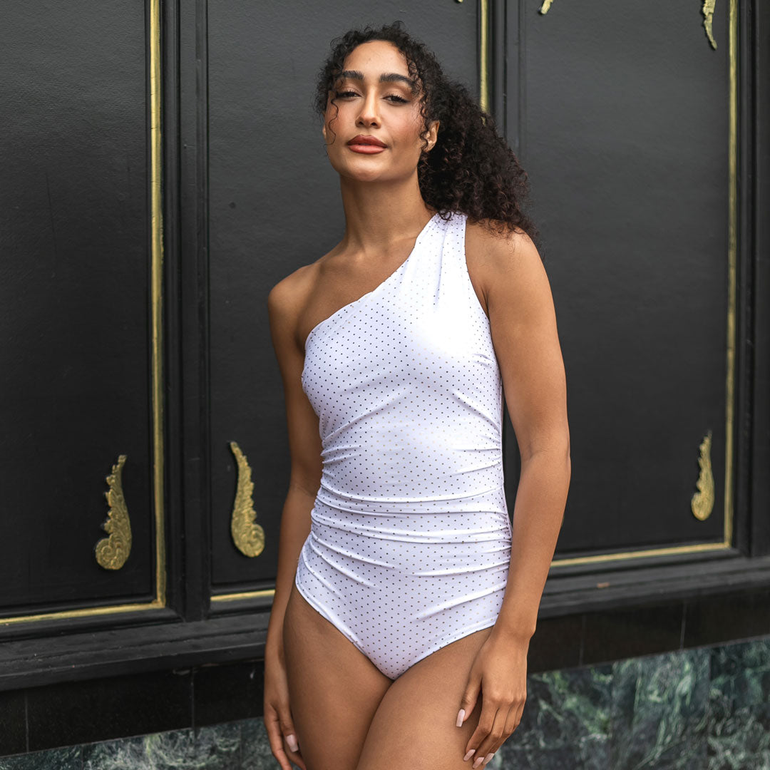 Single Shoulder One Piece Swimsuit