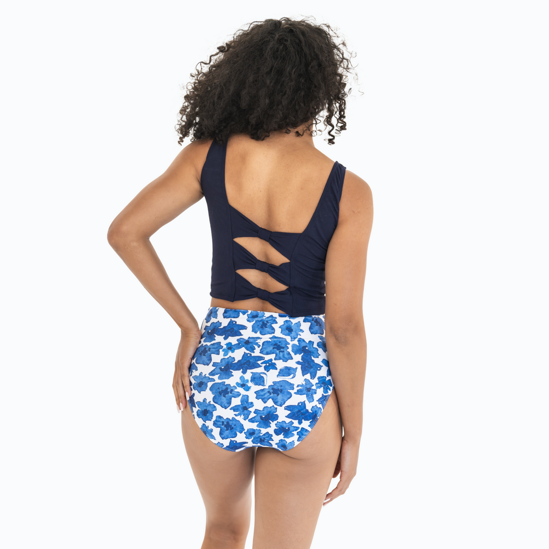 Triple Bow Back Tankini Top
