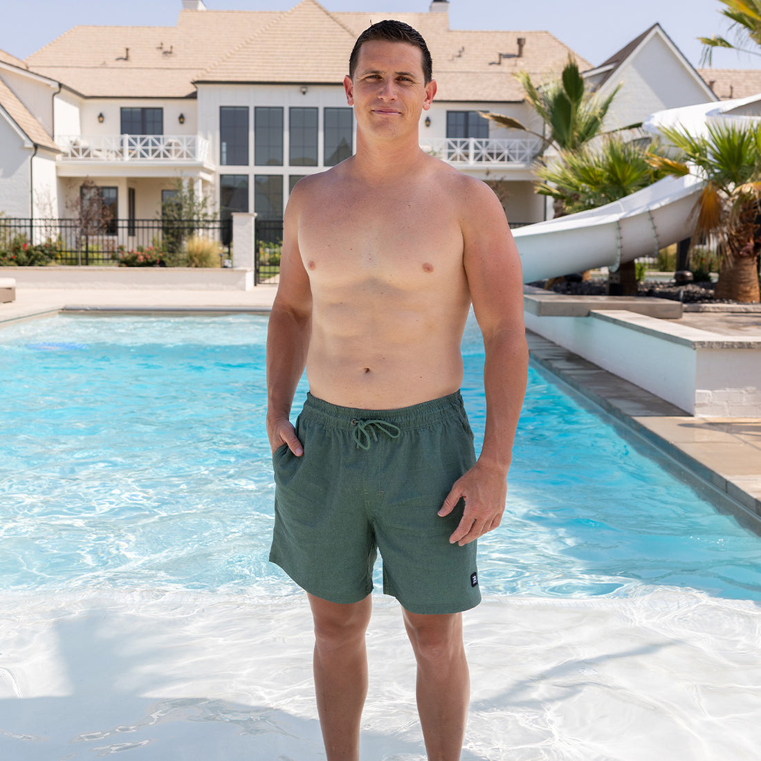 Cruiser Shorts, Olive / XS, main product image by Janela Bay
