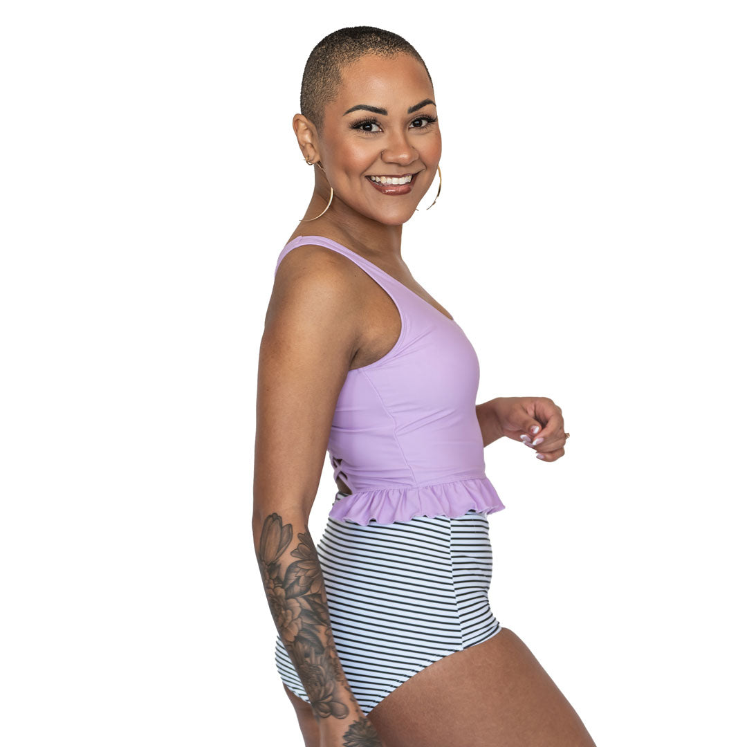 Criss Cross Back Tankini Top