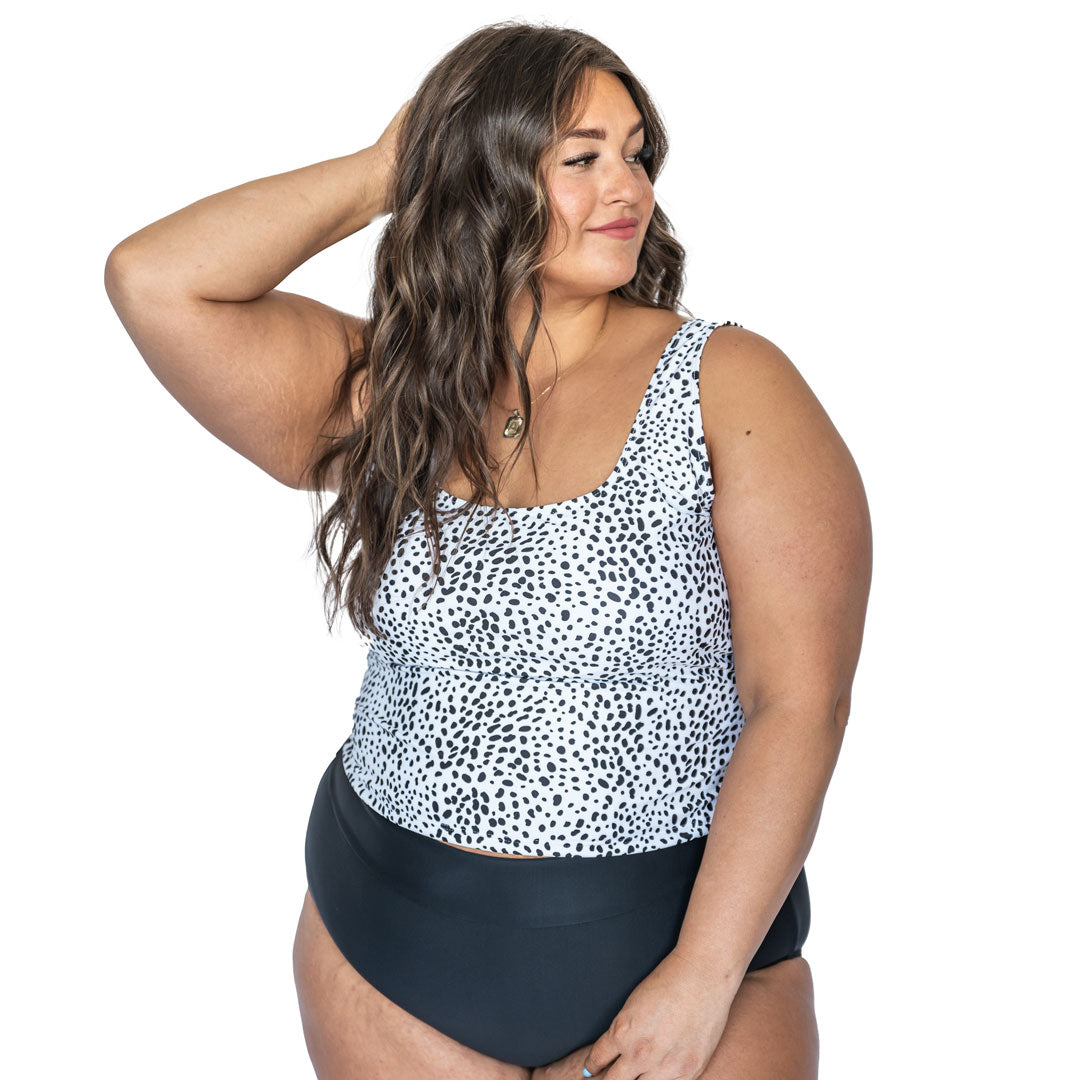 Scoop Neck Ladder Back Tankini Top